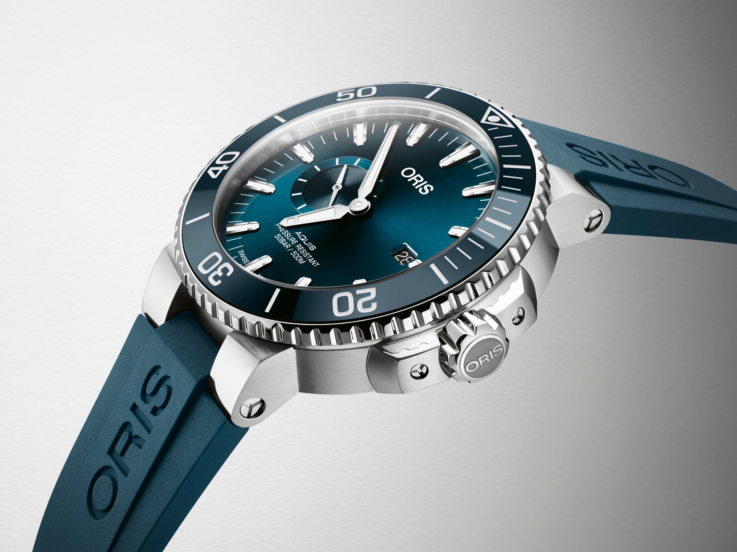 Aquis Small Second, Date - 01 743 7733 4155-07 4 24 69EB | Oris